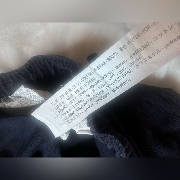 Zara toddler corduroy pants with drawstrings and elastic navy blue 18-24 months - Picture 4 of 7